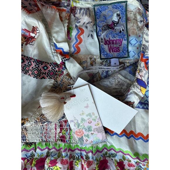 NWT Johnny Was Stano Ife Silk Tank Blouse Size Medium - Picture 6 of 7